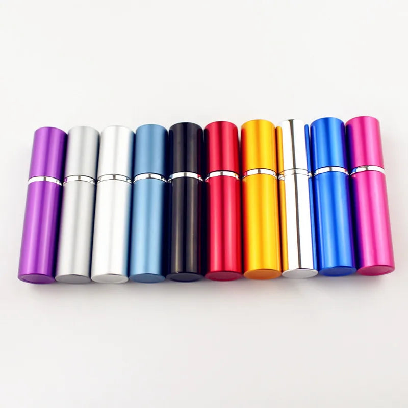 1PC 5ml 10ml Portable Mini Perfume Glass Bottle Travel Aluminum Spray Atomizer Empty Metal Parfume Atomiser Sprayer