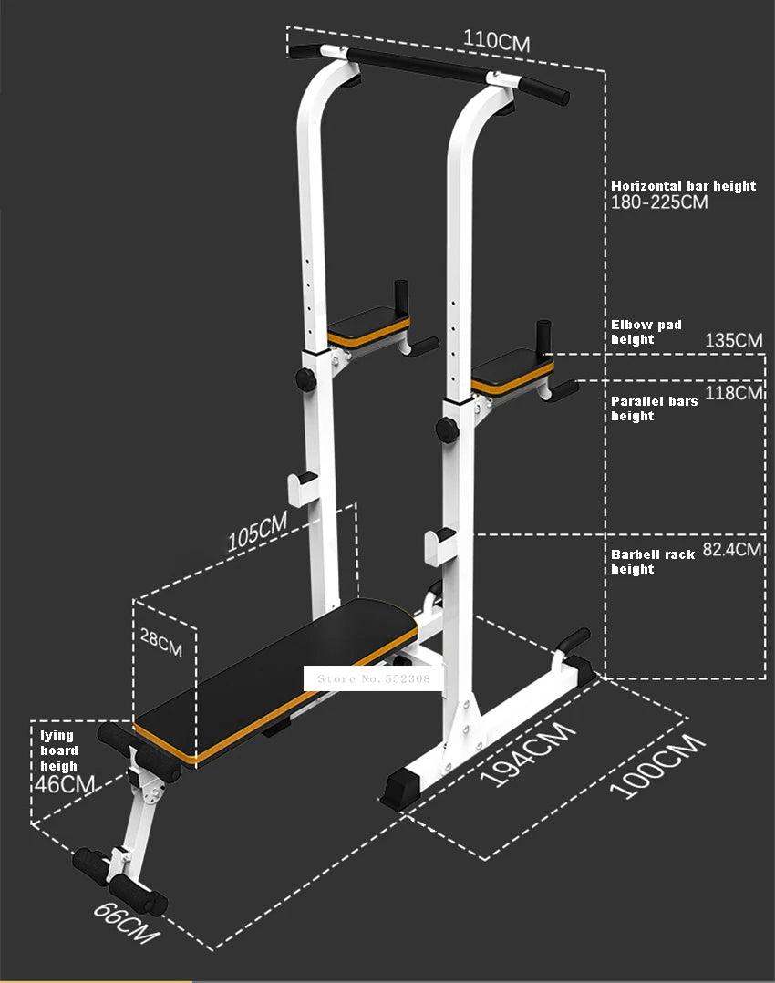 Comprehensive Training Horizontal Parallel Bars Home Gym Barbell Stand Bench Press Dumbbell Stool Inetgrated Training Machine