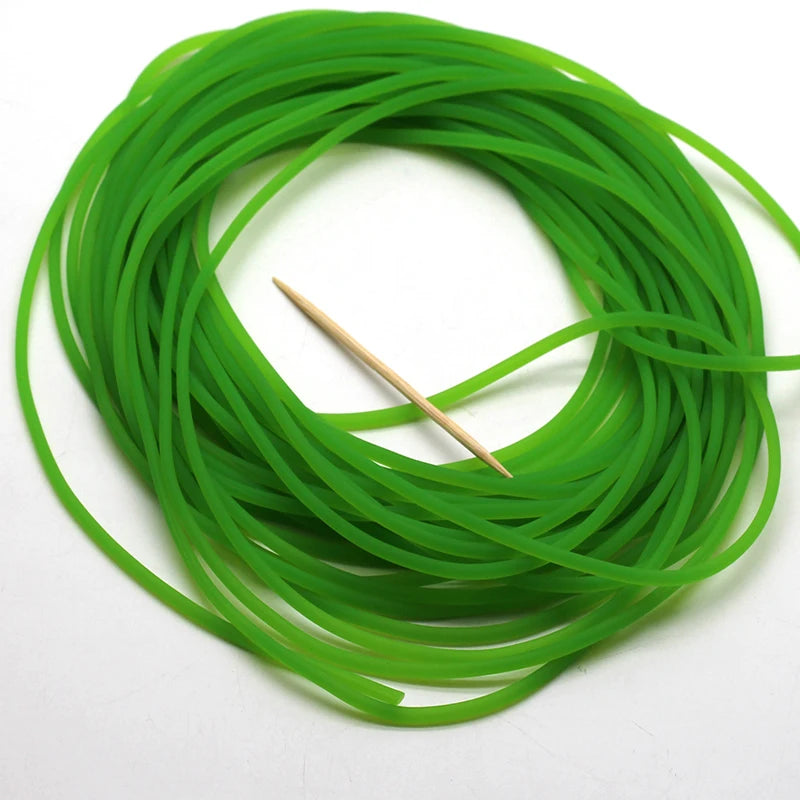 5m Solid Elastic Rubber Fishing Line Diameter 2mm Plain Elastic Fishing Rope Tied Reinforcement Group Strapping Fishing Gear