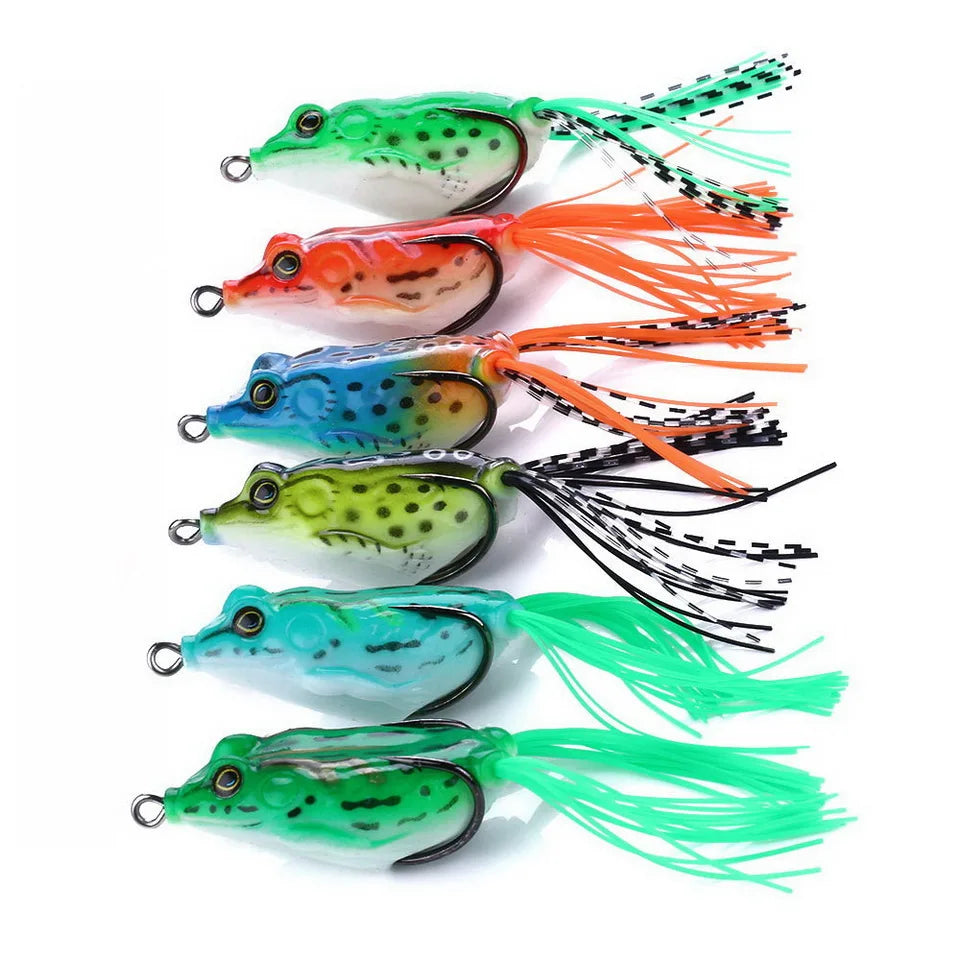 55mm 12.5g Frog Lure Soft Fishing  Lure Jigging Bait Crank Topwater Catfish Silicone Artificial Wobblers Frog For Fishing Gear