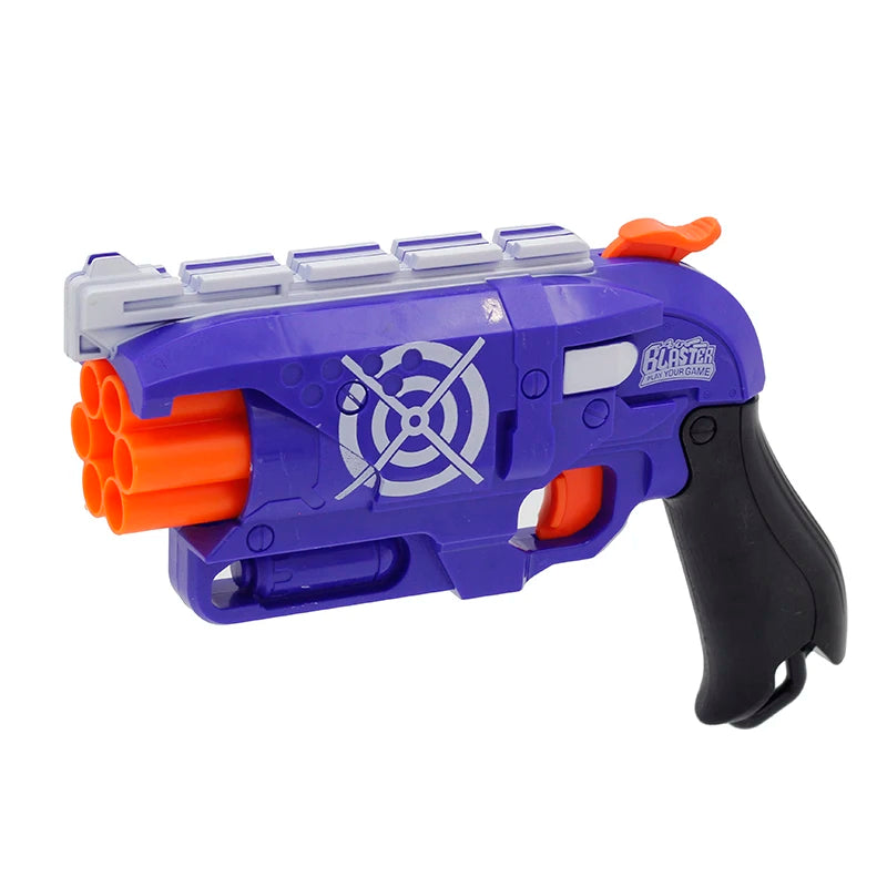 New Arrival Manual 6-Shot Revolver Soft Bullet Gun Suit for Nerf Bullets Toy Pistol Gun Dart Blaster Toys for Children