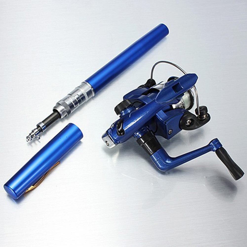 Telescopic Mini Pen Shape Portable Pocket Fish Spinning Rod Pole with Fishing Reel