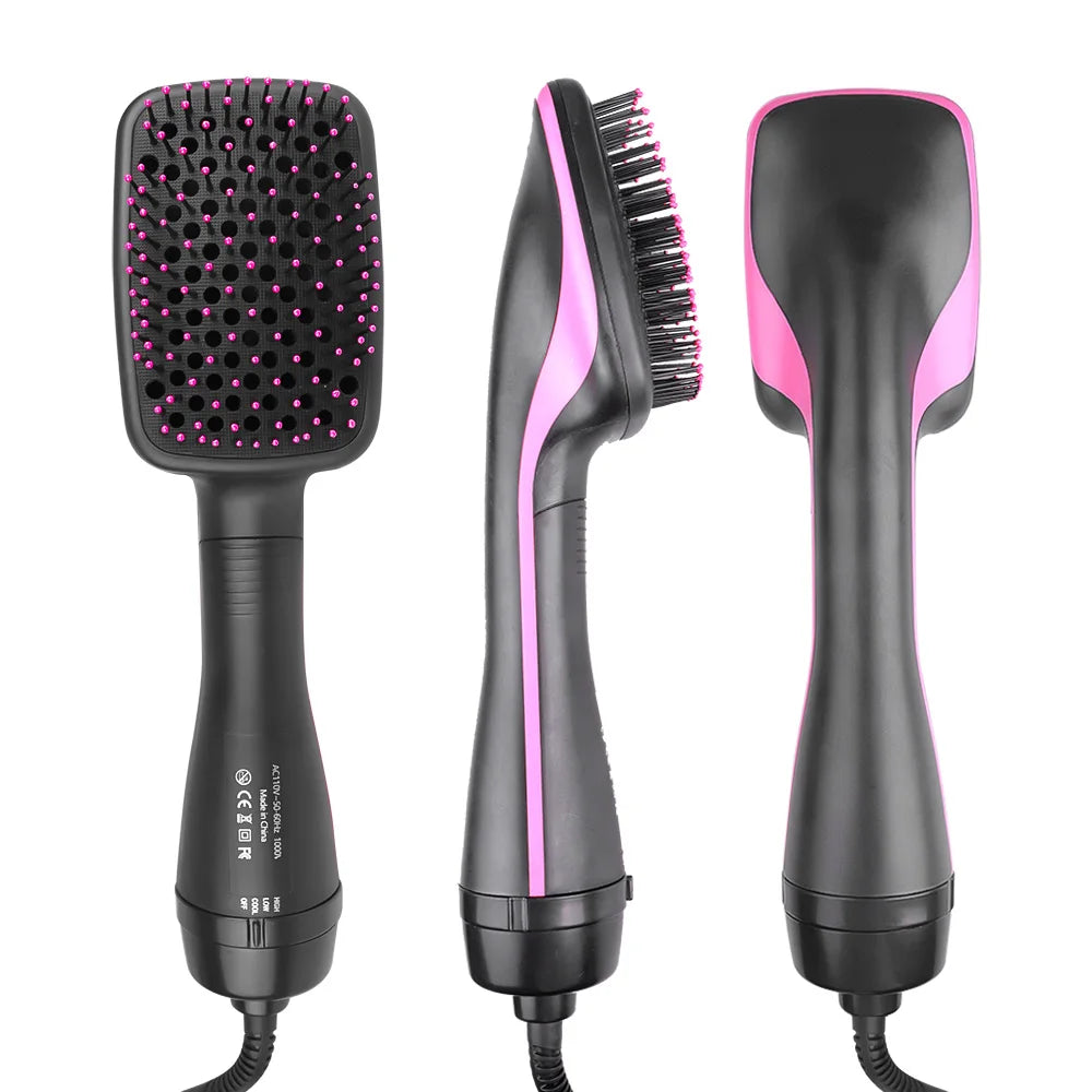 Kemei Electric Hot Air Brush 2 In 1 Hair Dryer Brush Hair Curlers Brush Professional Hairdryer Hairbrush Travel Blow Dryer Comb