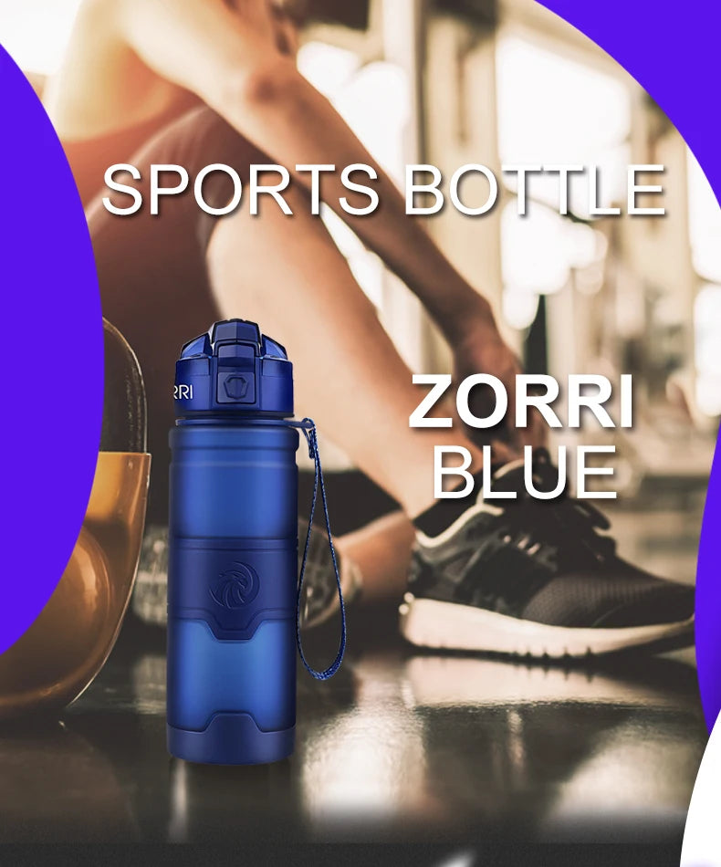 ZORRI Sports Water Bottle Protein Shaker Bpa Free Eco-Friendly Portable Gym Hiking Drinkware Bottle Gourde Botella De Agua