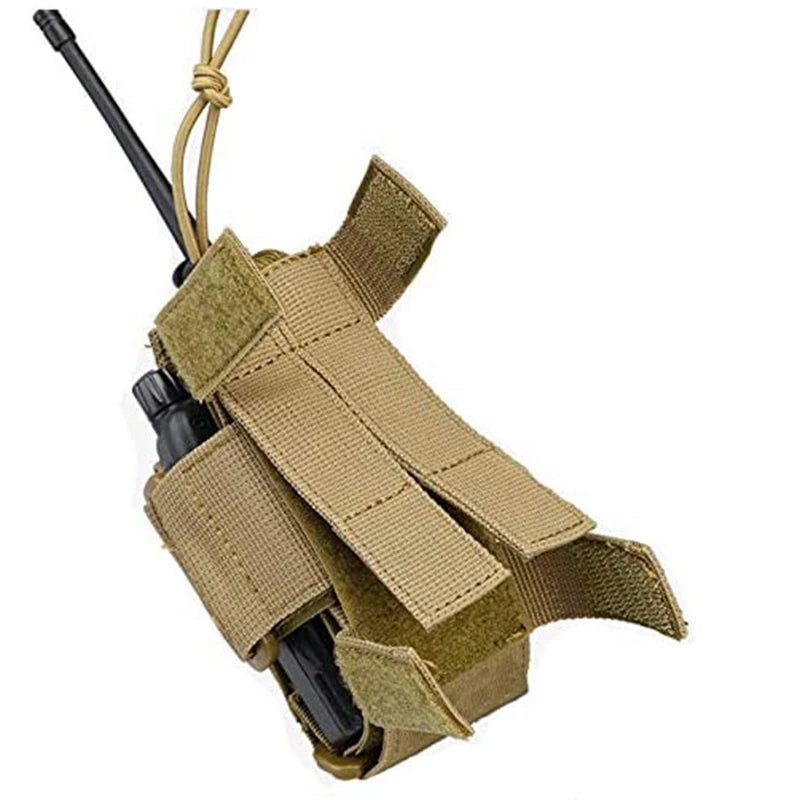 Tactical Molle Radio  Holder Pouch Walkie Talkie Holster Nylon Waist Pack Belt Magazine Mag Pouch Pocket Pocket Hunting