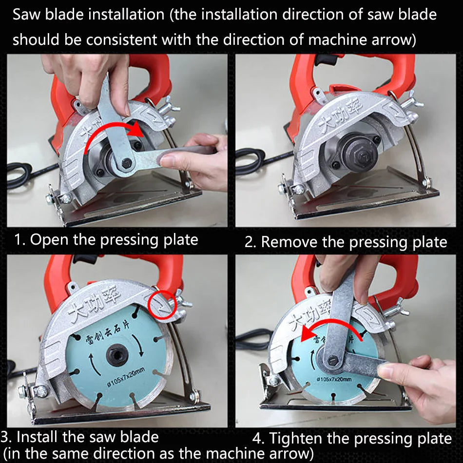 220V Multifunctional Electric Circular Saw Tools Wood Metal Marble Tile Brick Household High Power Cutting Machine