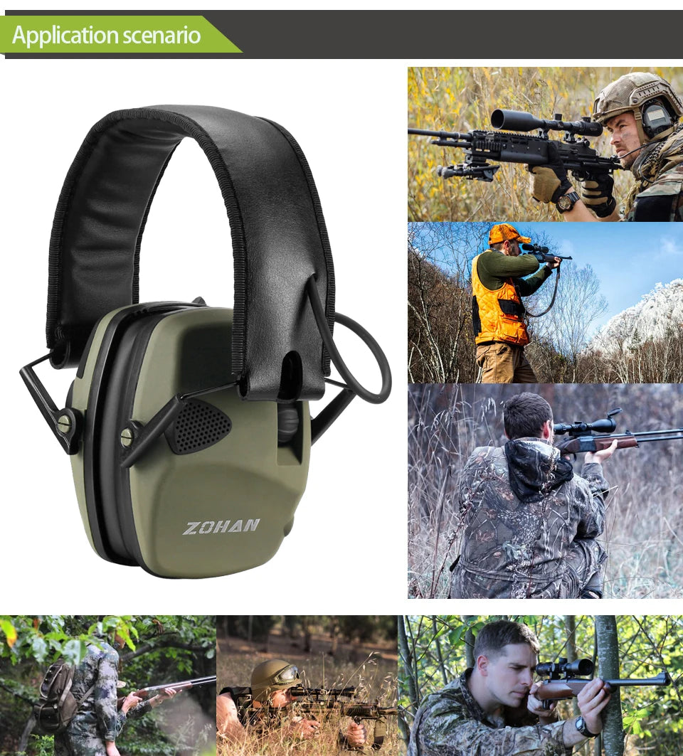 Electronic Shooting earmuffs Tactical headset Ear Protection Anti-noise Ear muff for Hunting Ear Defender Sound Amplification