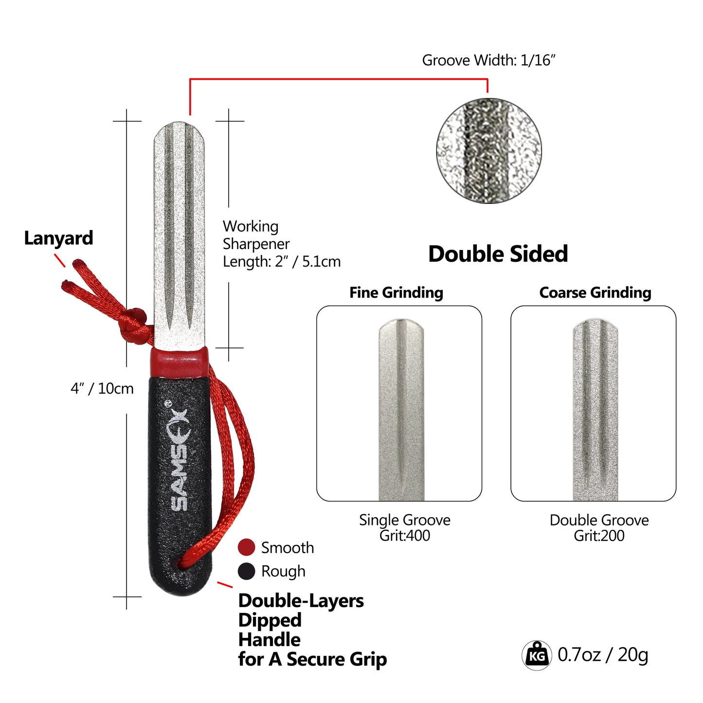 SAMSFX Fishing Quick Knot Tying Tool, Hook Sharpener, Split Rings Opener and Upper Bait Aid Gear Combo