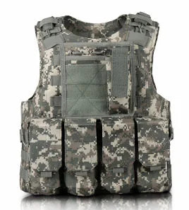 Children Outdoor CS Shooting Protection Gear Vest Kid Hunting Hiking Training Camping Hunting Multi-function Tactical Waistcoat