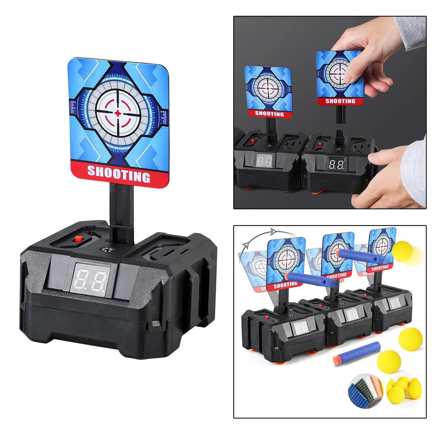 Electric Target Scoring Auto Reset Shooting Digital Target for Guns Blaster Accs