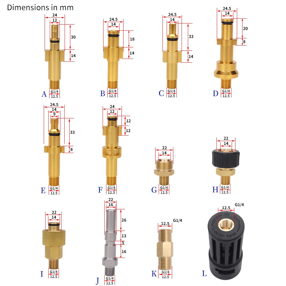 Pressure Washer Connector For Karcher K Lance Wand to Bosche/AR Blue/Interskol/Lavor/STIHL/M22 Water Gun Female Adapter