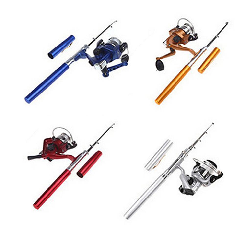 Telescopic Mini Pen Shape Portable Pocket Fish Spinning Rod Pole with Fishing Reel