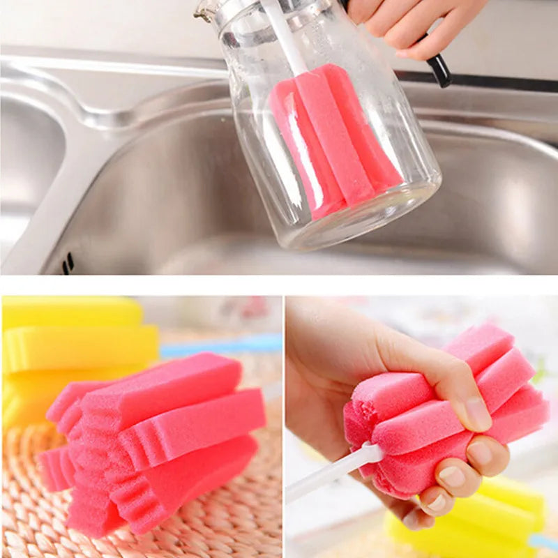 1PCS Bottle Sponge Brushes Cup Glass Milk Bottles Brush Washing Cleaning Cleaner Kitchen Tools Baby Accessories Hot Sale