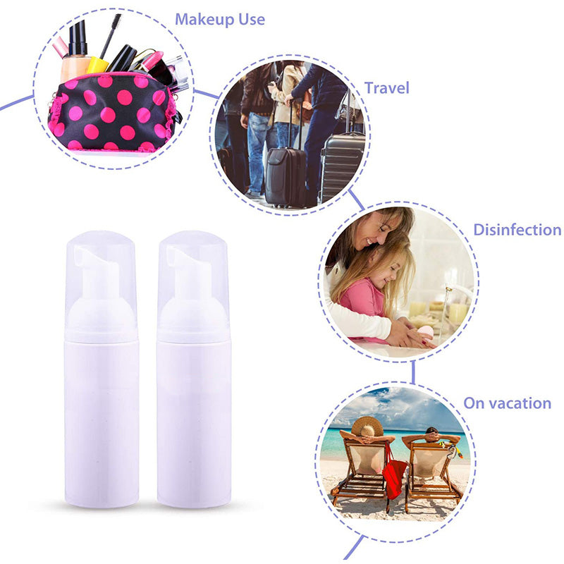 1pc Small Foam Dispenser Plastic Pump Bottles Mini Empty Soap Refillable Bottle for Travel Cleaning Cosmetics Packaging 30/60ml