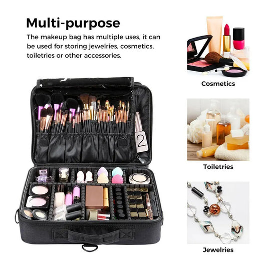 Professional Makeup Box Large Capacity Makeup Artist Portable Cosmetic Brush Organize Case Storage Bag Travel For Women 2024