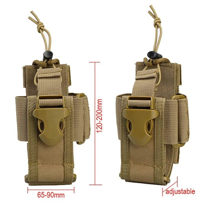 Tactical Molle Radio  Holder Pouch Walkie Talkie Holster Nylon Waist Pack Belt Magazine Mag Pouch Pocket Pocket Hunting