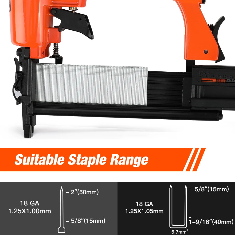 ValueMax 2 in1 Air Nail Gun Furniture Brad Nailer Pneumatic Gun Wood Frame Stapler Pneumatic Tool Power Tools with 400pc Staples