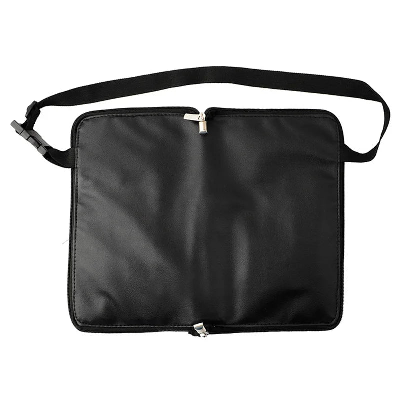 Artist Professional Makeup Brush Waist Bag Large Capacity PU Cosmetic Pack Portable Multi Pockets Bag with Belt Strap