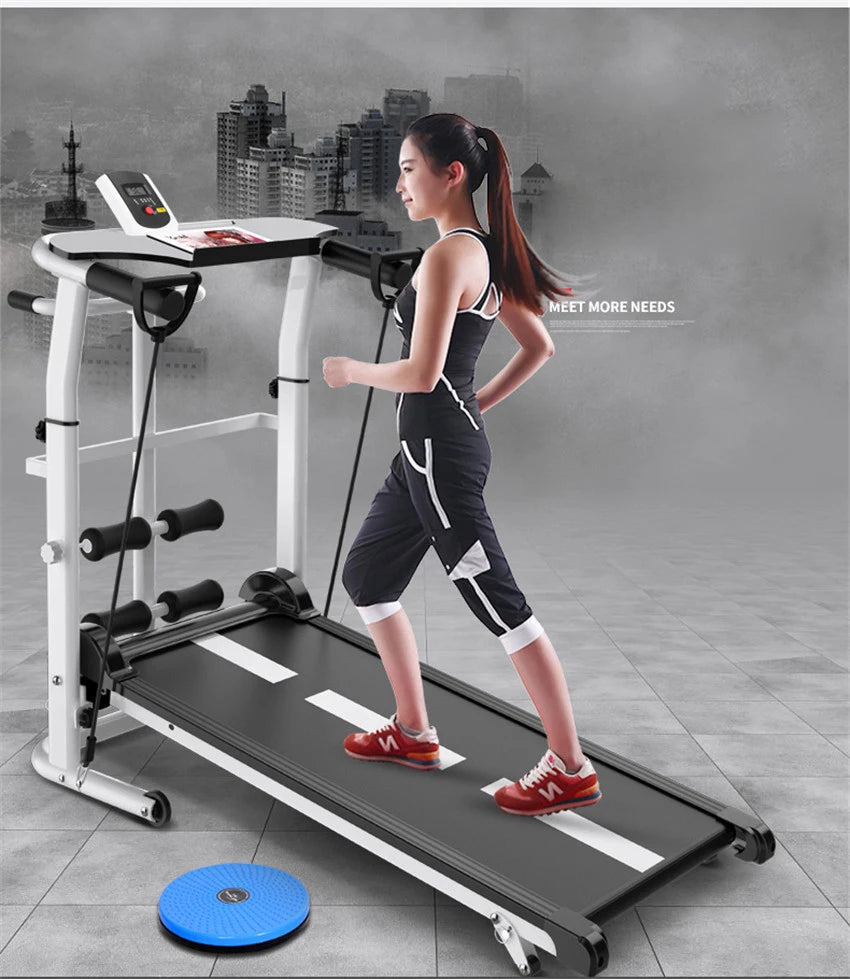 A3 New Treadmill, Folding Mechanical Treadmill, Fitness Treadmill, Multi-function Silent Fitness Equipment Treadmill With Belt