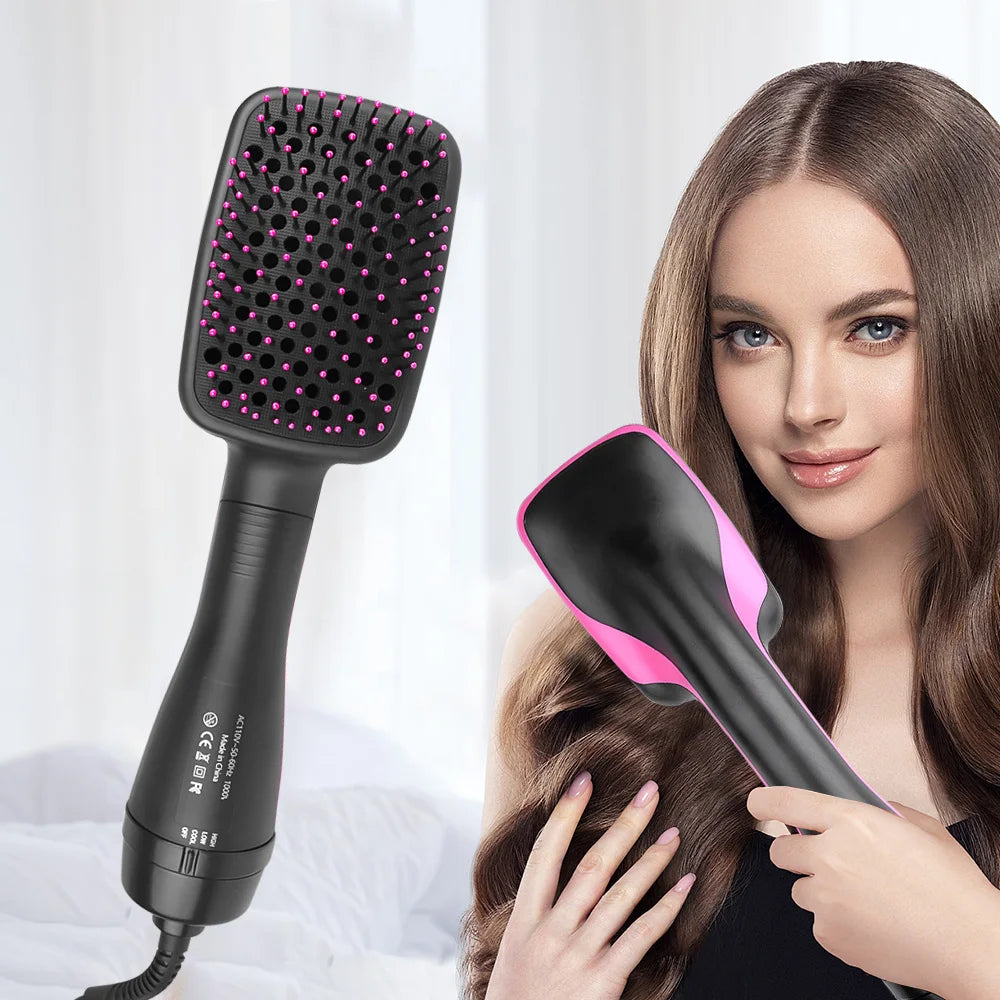 Kemei Electric Hot Air Brush 2 In 1 Hair Dryer Brush Hair Curlers Brush Professional Hairdryer Hairbrush Travel Blow Dryer Comb