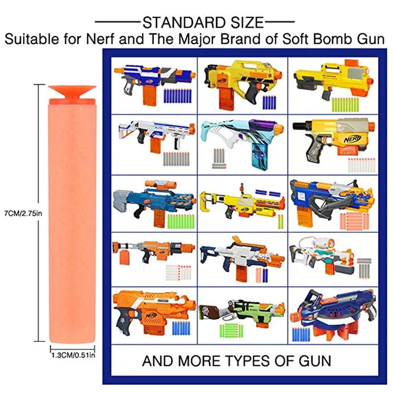 New Orange Sucker Bullets for Nerf Toy Gun bullets Children Toys EVA Foam Refill Darts For Nerf Series Blasters Xmas Kids Gift