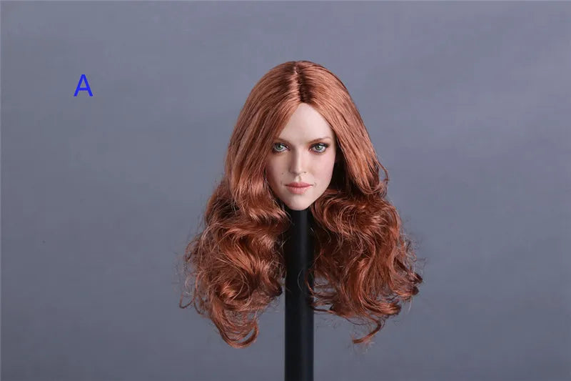 Gc009 1/6 Amanda Seyfried Women Soldier Head Sculpt With Curly Hair For 12" Action Figure Body Doll