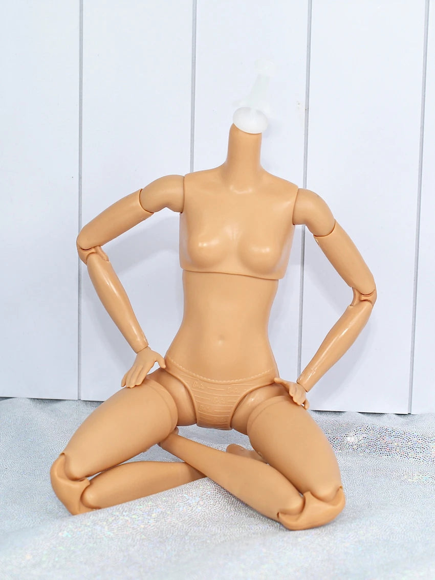 Multi Joints Movable Doll Body Figure Fat Slim Yoga Doll Body Beige White Brown Doll Toy Body For All 1/6 Head Man Lady Doll Toy