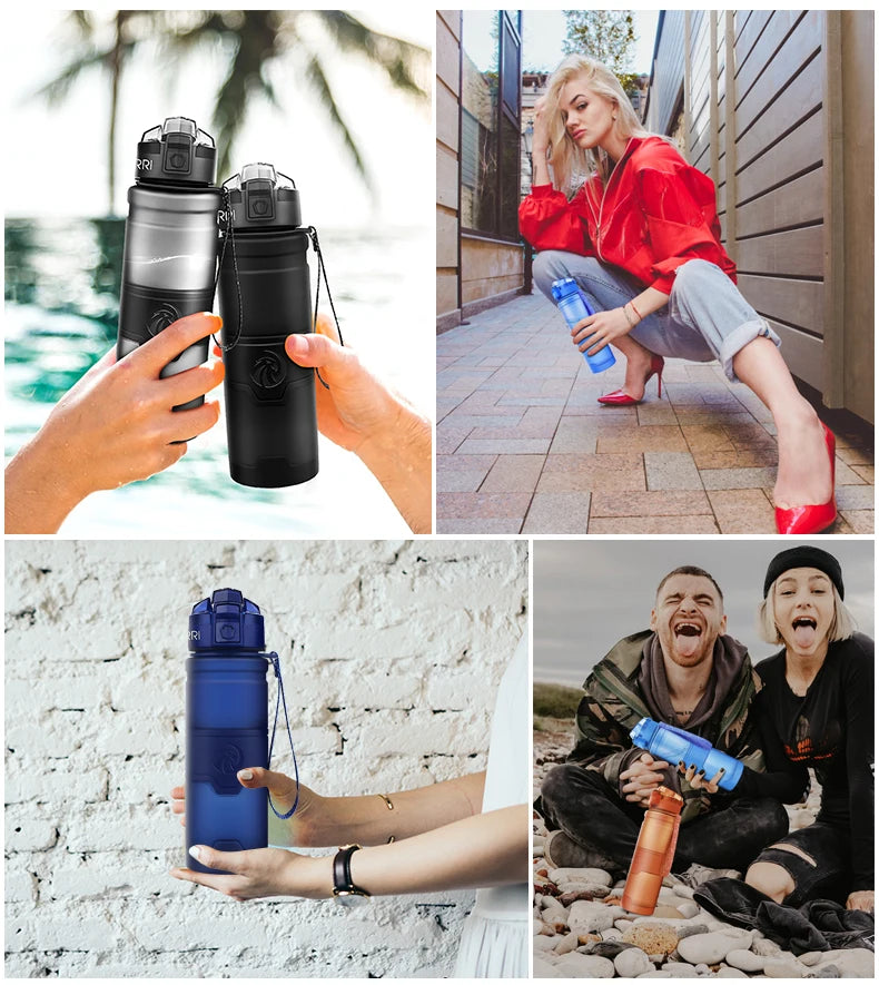 ZORRI Sports Water Bottle Protein Shaker Bpa Free Eco-Friendly Portable Gym Hiking Drinkware Bottle Gourde Botella De Agua