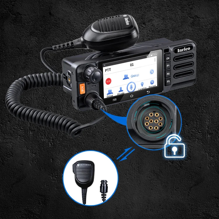 Inrico Accessories for TM-9  4G Network Zello Walkie Talkie Mobile Radio with Camera Car Radio