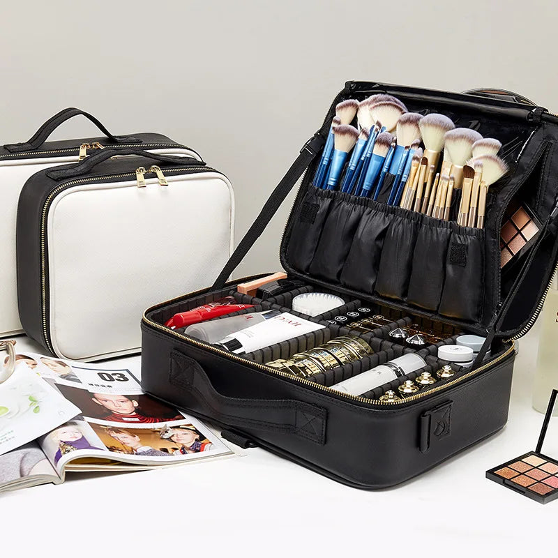 Professional Makeup Box Large Capacity Makeup Artist Portable Cosmetic Brush Organize Case Storage Bag Travel For Women 2024