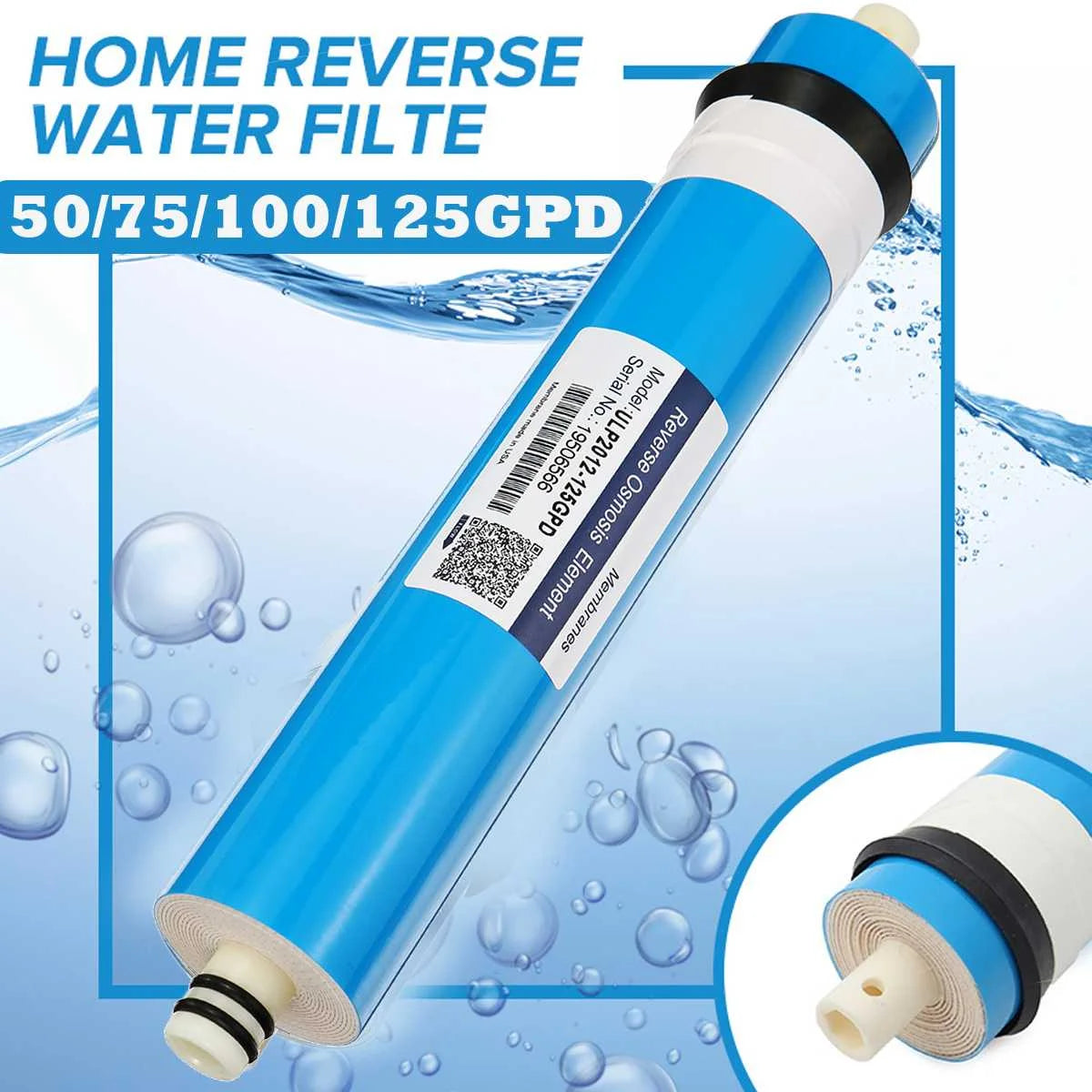 50/75/100/125GPD Home Kitchen Reverse Osmosis RO Membrane Replacement Water System Filter Water Purifier Water Filtration system