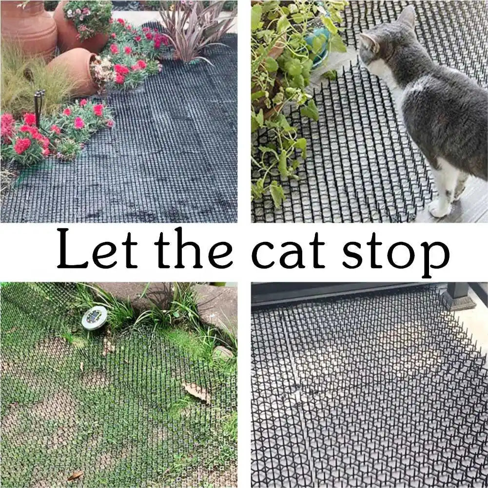 2/4/6M Garden Cat Scat Repellent Mat Prickle Strips Anti Cat Net Spike Deterrent Keep Cat Dog Away Digging Climbing Pets Supplie