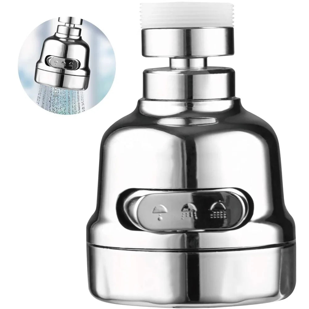 360 Degree Swivel Kitchen Faucet Aerator Adjustable Dual Mode Sprayer Filter Diffuser Water Saving Nozzle Bath Faucet Connector