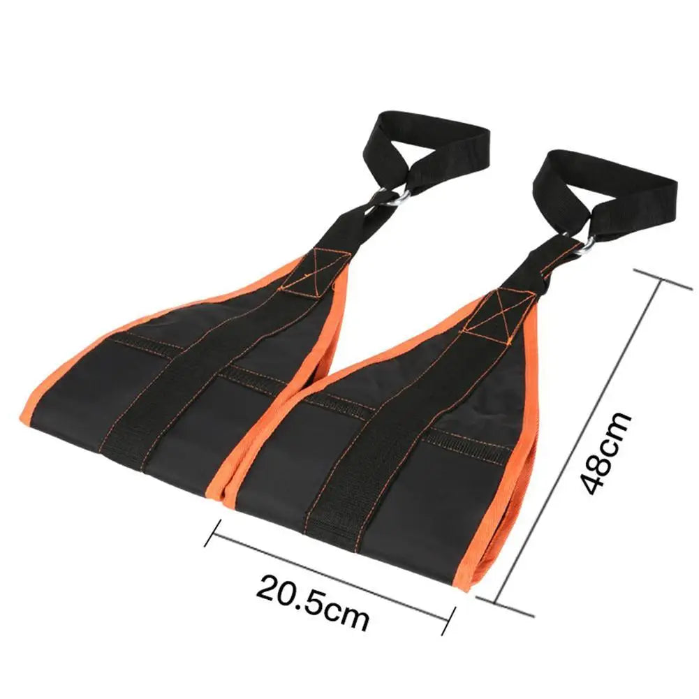 2PCS AB Sling Straps Abdominal Hanging Belt Chin Up Sit Up Bar Pullup Heavy Duty Muscle Training Belt Muscle Training Equipment