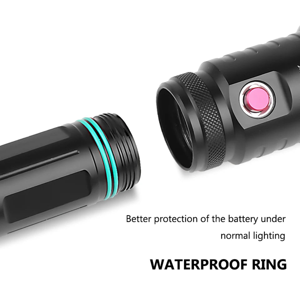 XHP70.2 Diving Military Grade Led Flashlight Torch Waterproof Underwater 100m Power by 26650 18650 Battery Bulbs Lantern Litwod