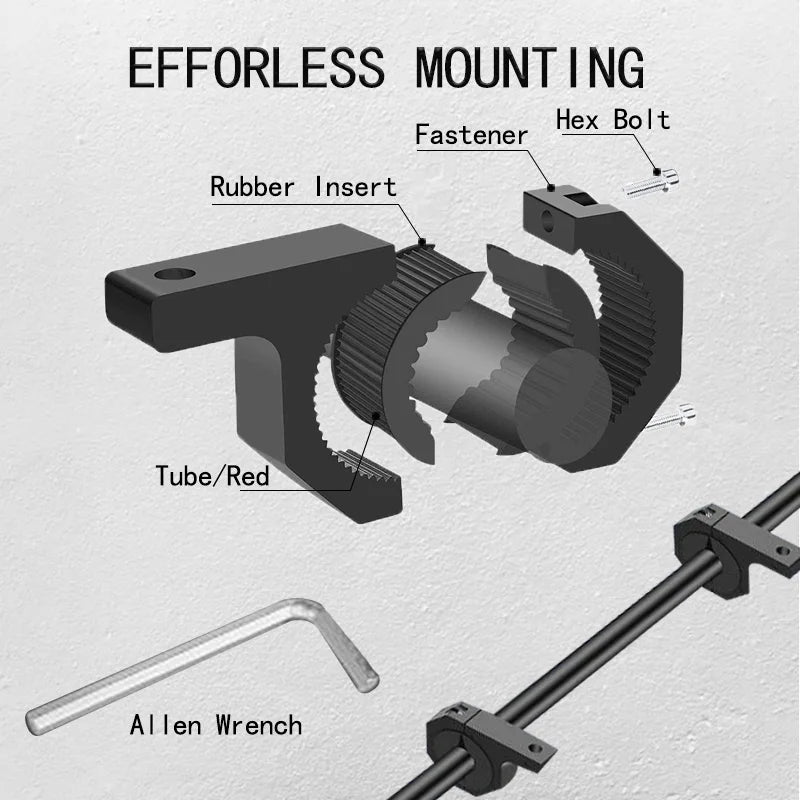 Led Work Light Headlight Bracket Mount Tube Clamp Off-road Vehicles Cars Trucks Boats Auto Accessories Led Bar Holder