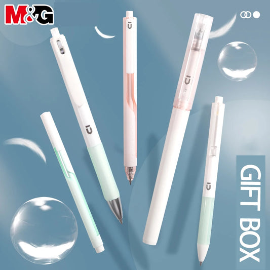 M&G 4Pcs/Box U-PIN 0.5mm/0.38mm Gel Pen Business Office black ink refill Gel Pen for school office supplies stationary pens