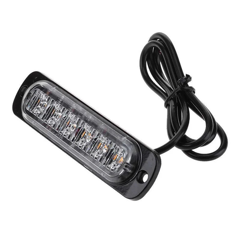 Light Bar Work Ligth 6 LED Flash Emergency Car Vehicle Warning Strobe Flashing Lights for Motorcycle Tractor Ultra-thin Lamp 12V