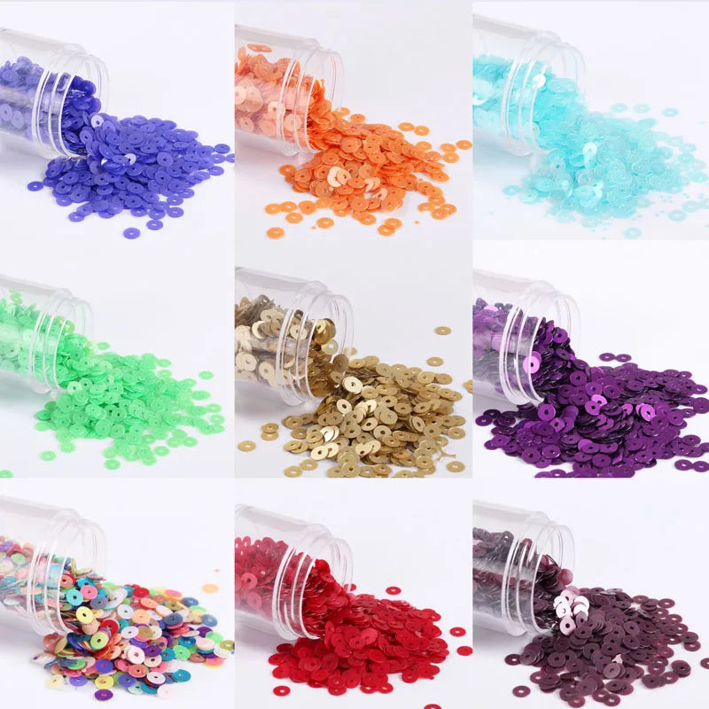 2000Pcs(10g) 4mm Matting Sequin PVC Flat Round Dull Polish Sequins Paillettes Sewing Wedding Craft Women Garments Accessories