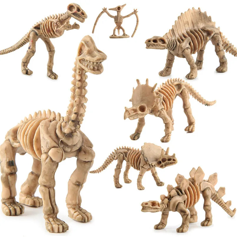 12Pcs Mini Dinosaur Skeleton Fossils Bones Action Figures Toys Kit Simulation Dinosaur Model Educational Toy For Children Boys