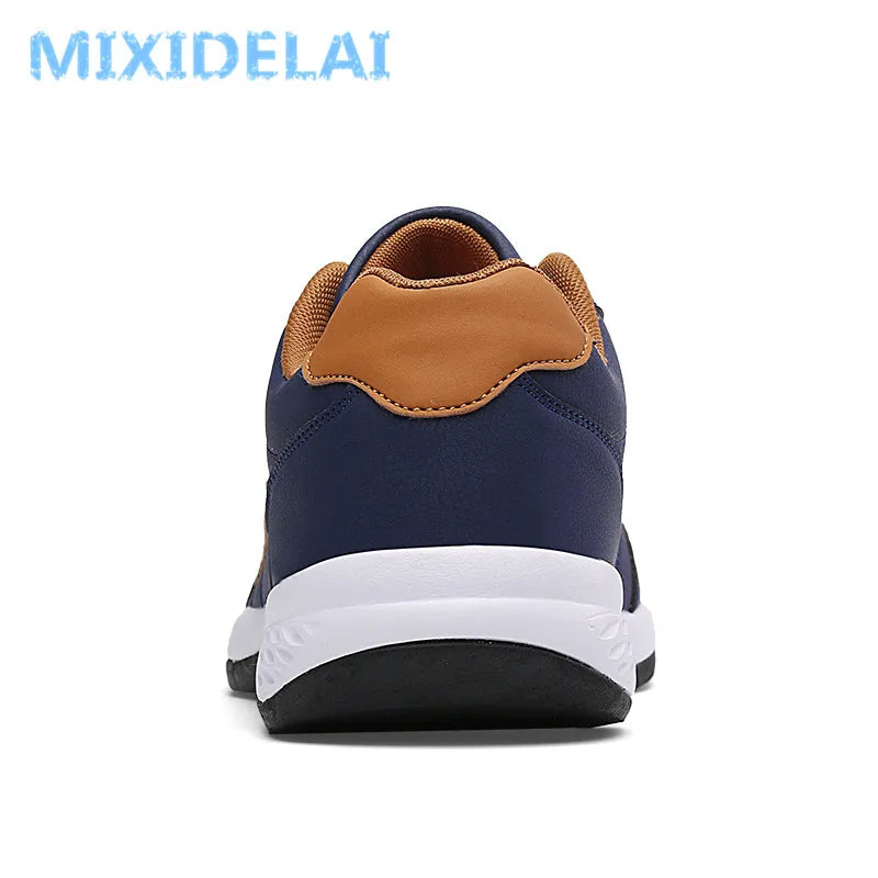 2024 New Fashion Men Sneakers for Men Casual Shoes Breathable Lace up Mens Casual Shoes Spring Leather Shoes Men chaussure homme