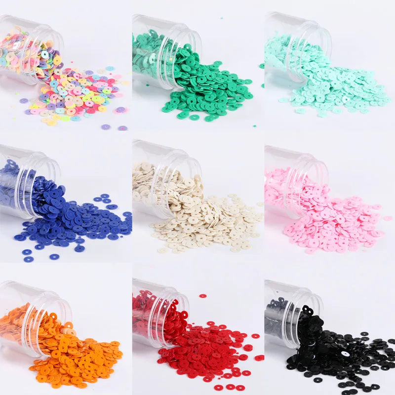 2000Pcs(10g) 4mm Matting Sequin PVC Flat Round Dull Polish Sequins Paillettes Sewing Wedding Craft Women Garments Accessories