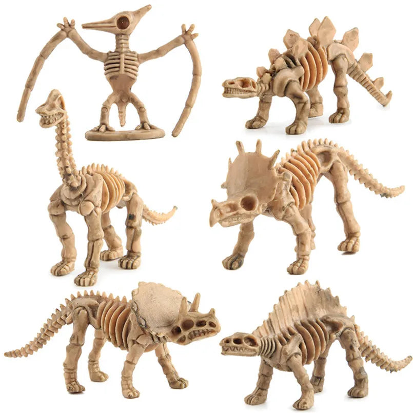 12Pcs Mini Dinosaur Skeleton Fossils Bones Action Figures Toys Kit Simulation Dinosaur Model Educational Toy For Children Boys