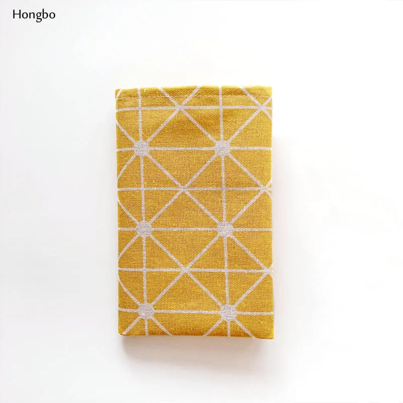 Hongbo 1 Pcs Plaid Cotton Placemat Japanese Fashion Style Fabric Table Mats Napkins Simple Design Tableware Kitchen Tool