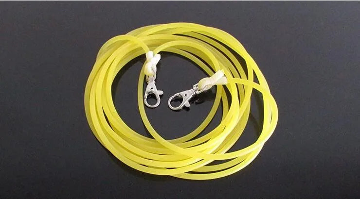 5m Solid Elastic Rubber Fishing Line Diameter 2mm Plain Elastic Fishing Rope Tied Reinforcement Group Strapping Fishing Gear