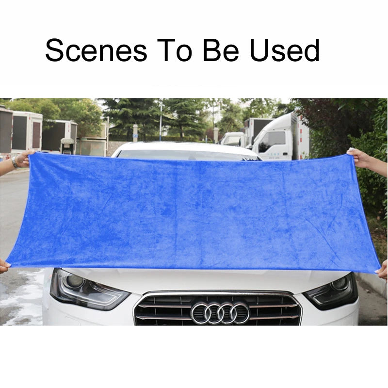 160*60cm 1pcs Car Wash Towel Car Microfiber Towel Hemming Car Care Detailing Wash Cleaning Drying Cloth