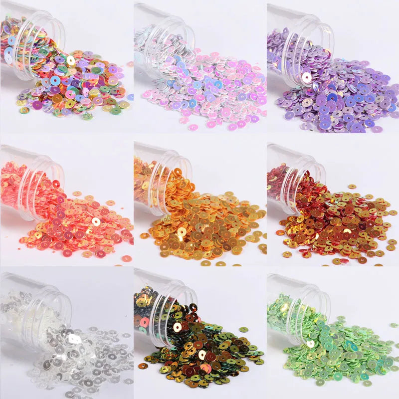 2000Pcs(10g) 4mm Matting Sequin PVC Flat Round Dull Polish Sequins Paillettes Sewing Wedding Craft Women Garments Accessories