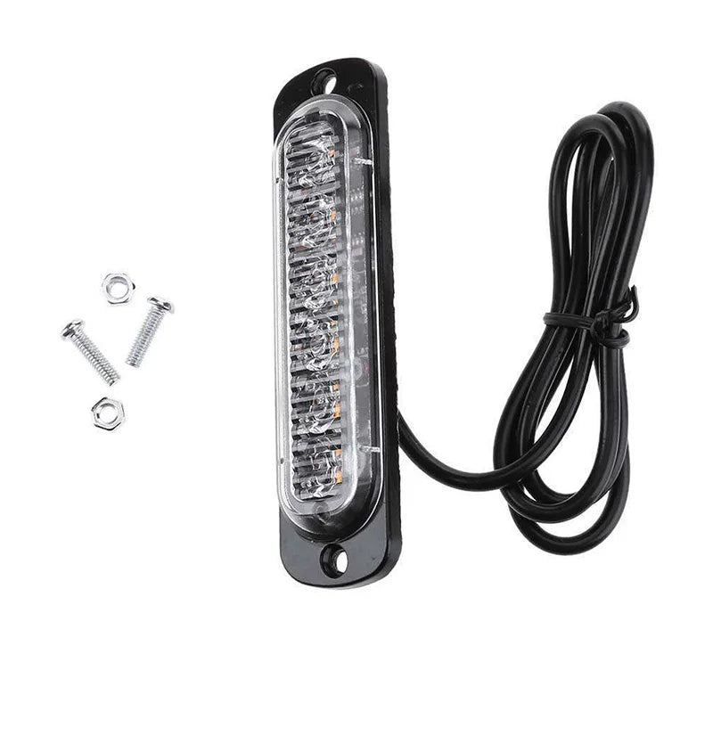 Light Bar Work Ligth 6 LED Flash Emergency Car Vehicle Warning Strobe Flashing Lights for Motorcycle Tractor Ultra-thin Lamp 12V