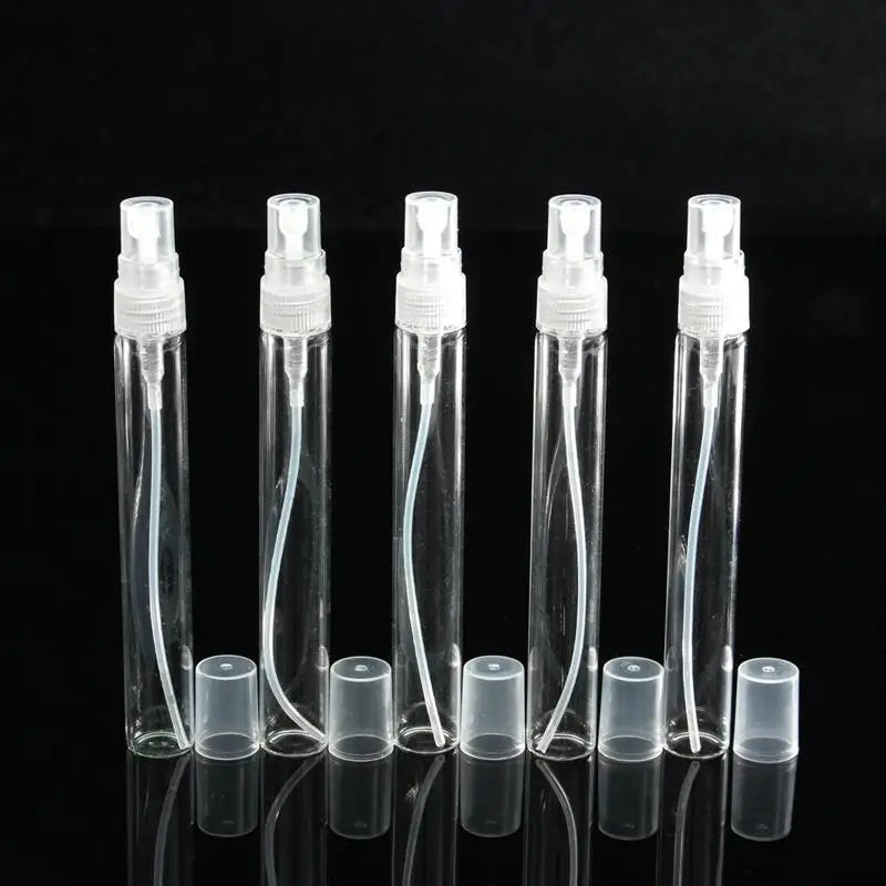 5pcs/pack 2ML 3ML 5ML 10ML Clear Mini Perfume Glass Bottle Empty Cosmetics Bottle Sample Test Tube Thin Glass Vials Amber