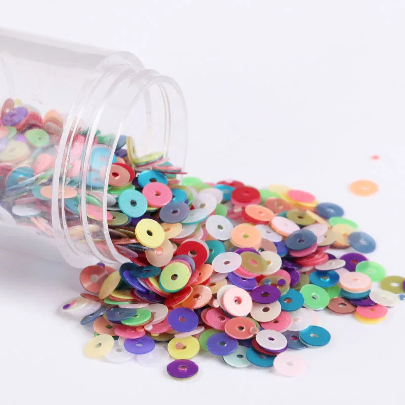 2000Pcs(10g) 4mm Matting Sequin PVC Flat Round Dull Polish Sequins Paillettes Sewing Wedding Craft Women Garments Accessories